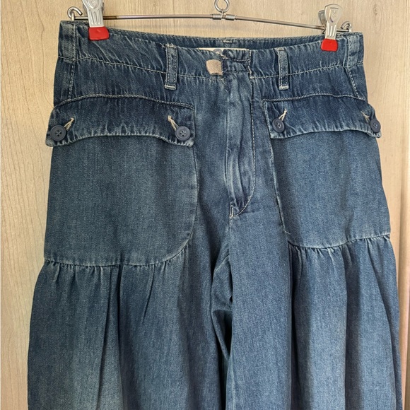 Free People Lotus High Waist Tie Hem
Barrel Leg Jeans - Picture 6 of 10